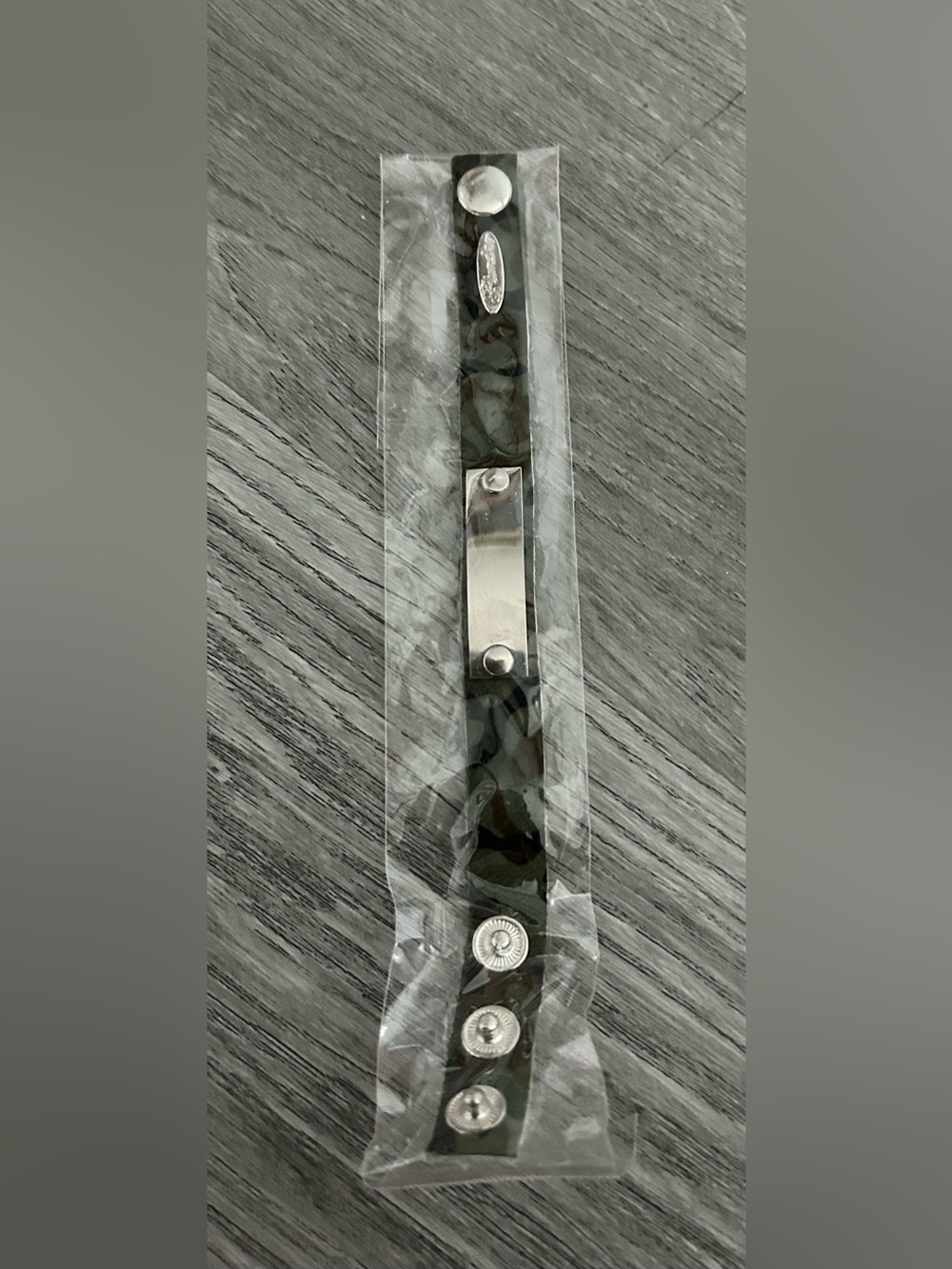 Plunder Camo Leather Faux Hair Bracelet